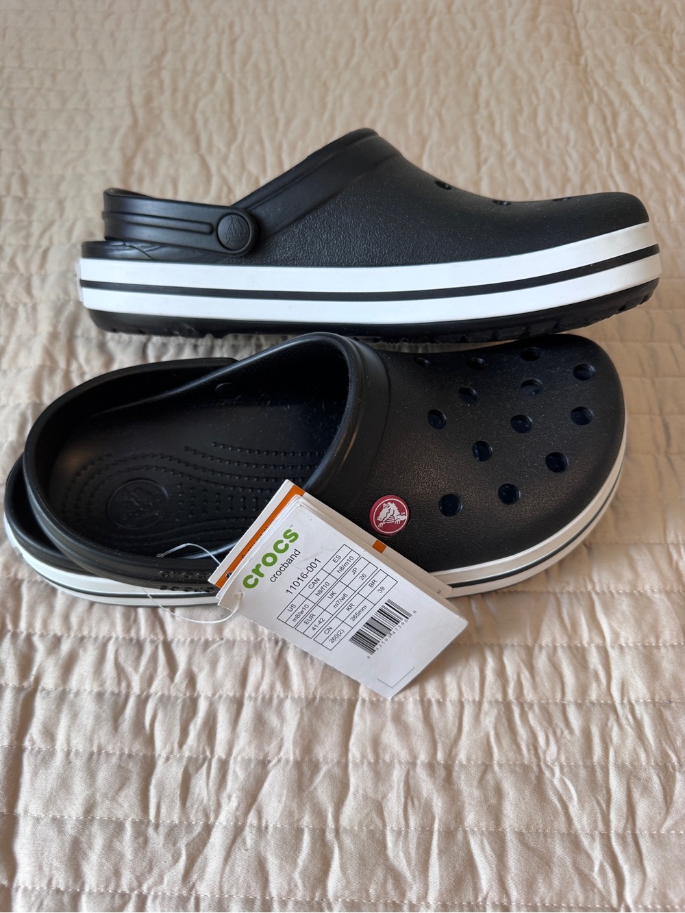 CROCS Unisex Black with White Trim